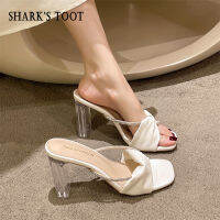 Shark’s tooth New high-heeled sandals thick-heeled sandals rhinestone open-toed fashion sandals (size 35-42) JLSX291