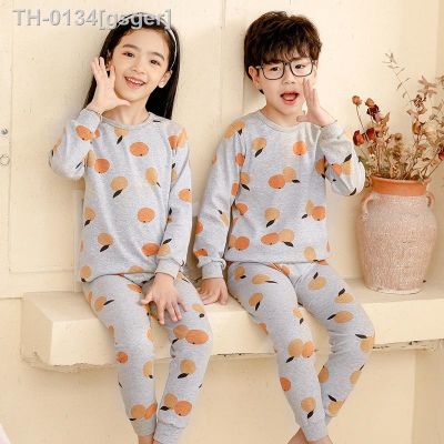 ☞✚ gsger Outono inverno bebê crianças conjunto de pijama algodão meninos pijamas terno menina manga longa tops calças 2pcs roupas