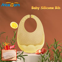 NiceBorn ผ้ากันเปื้อนเด็กซิลิโคนกันน้ำให้อาหาร Bib เด็กซิลิโคนกันน้ำ Ultra-Thin Bib เด็กวัยหัดเดินชายหญิงปรับ Bibs เด็กให้อาหาร Bibs ทารก Self Feeding New Born อุปกรณ์เสริม