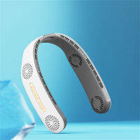 แบบพกพามินิแขวนคอพัดลม Bladeless Usb ชาร์จ Leafless Air Cooler Cooling Wearable สายคล้องคอ Fans