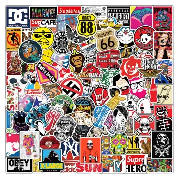 100PCS Cool Fashion Brand Logo Graffiti Stickers Decals Laptop Phone Car  Bike