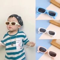 【LZ】✗  Children Cute Vintage Glasses Frosted Rectangle UV400 Sunglasses Girls Boys Sweet Sun Glasses Protection Classic Kids Eyewear