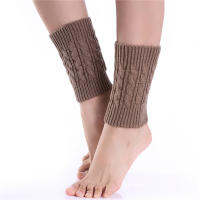 QianXing Shop New Style Short Sock Cover With Eight Linen Pattern, Ladies Woolen Knitted Warm Leg Warmers