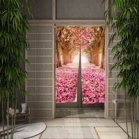 【YD】 Flowers Door Curtain Dining Partition Drape Entrance Hanging Half-Curtains