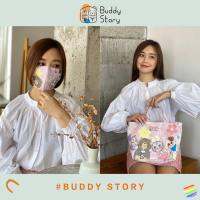 ถุงผ้าลาย FRIENDS สีชมพูพาสเทล ทำจากผ้า cotton ผสมแคนวาส คุณภาพดี  Buddy’s Mask ละมุนมากๆเลยค่า ผ้าใส่แล้วไม่อึดอัด หายใจสะดวก เข้ากับรูปหน้าพอดี