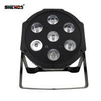 Hot Sell and Hight Quality Flat LED Par 7X12w7X18W RGBW Stage Wash Light DMX512 Controller DJs Equipment Disco Night Club Shows