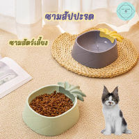 ชามสัปปะรด ชามหมา จานข้าวแมว จานสัตว์เลี้ยง Bowl ที่ให้อาหารหมา