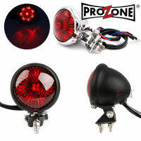 PROZONE อุปกรณ์เสริมรถจักรยานยนต์ การปรับเปลี่ยน Harley Prince R Round LED ไฟเบรคปิรันย่าไฟท้ายขนาดเล็ก