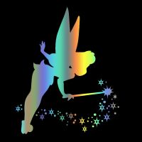 [Uu film pasting] สติกเกอร์รถไม้กายสิทธิ์ Tinkerbell Star ทำจาก PVC อุปกรณ์ตกแต่งรถจักรยานยนต์รถยนต์หลากสี