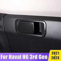 สแตนเลสถุงมือกล่องนักบินจับกรอบสติ๊กเกอร์จัดแต่งทรงผมสำหรับ Haval H6 3rd Gen 2021 2022 2023 GT DHT-PHEV อุปกรณ์เสริมในรถยนต์