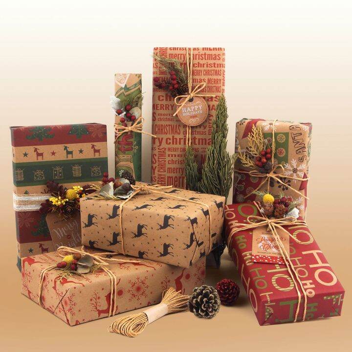 kraft-other-classic-gift-wrapping-santa-paper-single-sided-wrapping-christmas