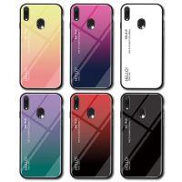 Realme 3 Pro 3PRO Realme3กรณีไล่โทนสีสีกระจกนิรภัยที่ครอบคลุมกรณีฮาร์ดกรณี OPPO Realme 3 Pro ปลอก