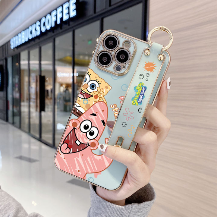 hontinga-เคสโทรศัพท์-realme-6-7-7i-7-pro-เคสโทรศัพท์หรูหราเคลือบโครเมี่ยมหรูหราของเด็กทารกลายการ์ตูนน่ารักเคสสี่เหลี่ยม-tpu-นิ่มป้องกันกล้องกัน-gores-ยางสำหรับเด็กผู้หญิง-มีสายรัดข้อมือ