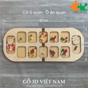 Ô ăn quan trò chơi dân gian bằng gỗ, bộ đồ chơi ô ăn quan