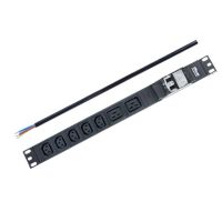 5 Ways IEC C13 2 Ways IEC C19 Socket 32 Amp PDU Power Distribution Unit for 19 Horizontal Cabinet with Circuit Breaker