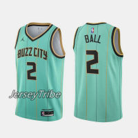 2022 2023 Newest Most Popular 2022-23 New Original NBA͛ Basketball Charlotte Hornets 2 Lamelo Ball 2020-21 City Edition Purple Jersey Swingman Heat-Pressed