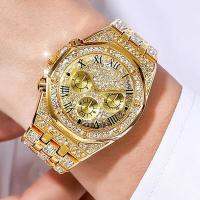 【HOT】 Watches Gold Ladies Wrist Rhinestone Female Relogio