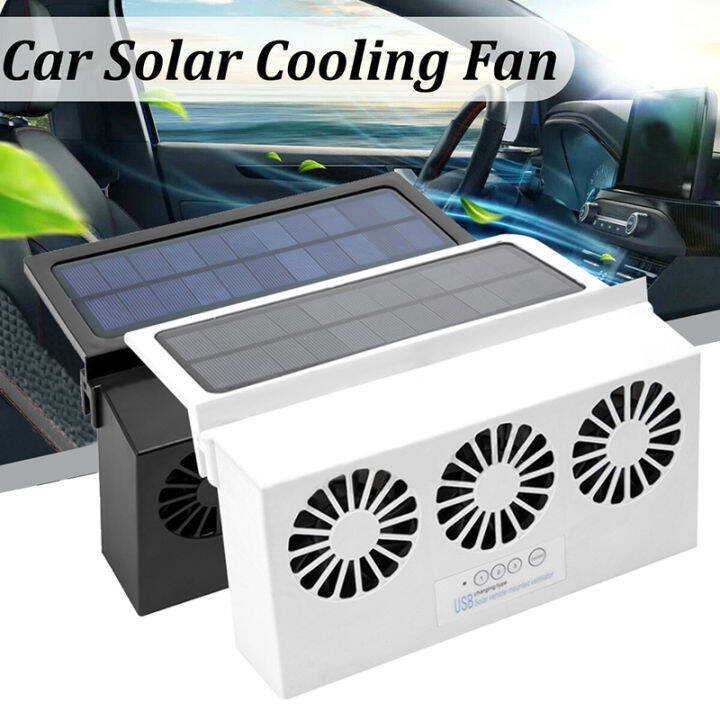 KPL 1pc New Solar Powered Car Cooling Fans Cooler Auto Window Air