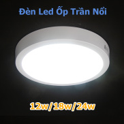 Đèn LED ốp nổi trần tròn vuông 18w 24w ánh sáng trắng