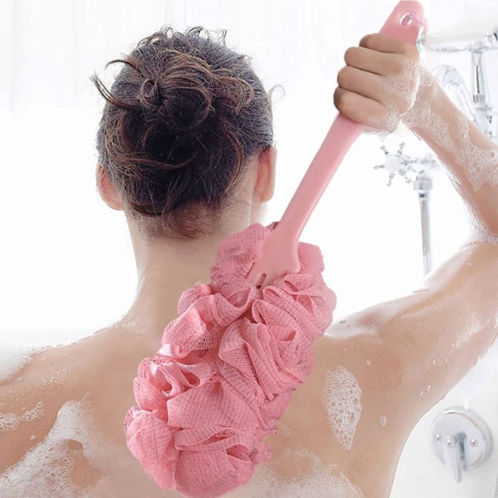 Long Handle Bath Body Brush Soft Back Shower Exfoliating Skin Scrubber  Massager