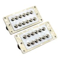 WK-Set of Guitar Humbucker Pickup Umbrella-head Screws Neck&amp;Bridge Pickup with PVC Pearl Guard Patch&amp;Frame