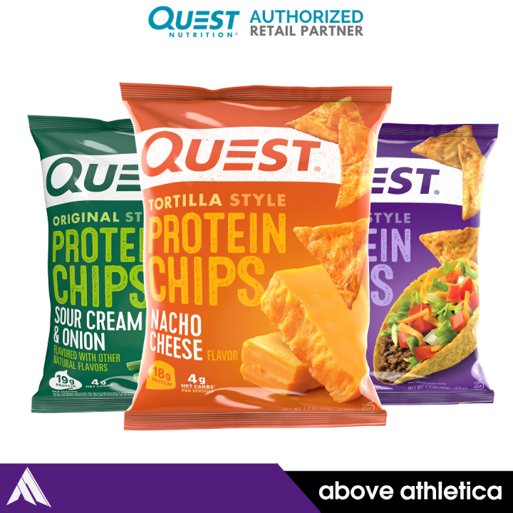 Quest Nutrition Tortilla Style Protein Chips, Loaded Taco, Sour Cream 