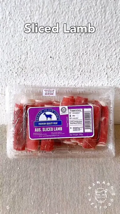Lamb Roll Australia (150g x 3pkt = 450g) FREE THAI SAUCE Kambing Sliced