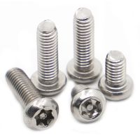 M2 M2.5 M3 M4 M5 M6 M8 M10 Stainless Steel Six Lobe Torx Button Round Head with Pin Tamper Proof Anti Theft Security Bolt Screw