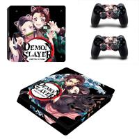 Demon Slayer PS4สติกเกอร์บาง Play Station 4ผิวสติ๊กเกอร์สติกเกอร์สำหรับคอนโซลและตัวควบคุม4 PS4ที่บางเฉียบผิวไวนิลของ PlayStation