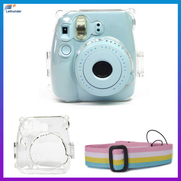 คริสตัลใสเคสปกคลุมกระเป๋าสายคล้องไหล่สำหรับฟูจิ-fujifilm-instax-กล้องมินิ9-8-8-อุปกรณ์เสริมทันที