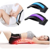 ✢☇ Magnetotherapy 4-Level Adjustable Back Massager Stretcher Waist Neck Fitness Lumbar Cervical Spine Support Pain Relief