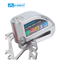 INBIKE Anti-theft Bicycle Wheel Disc Brake Lock Motorcycle Security Alarm Electron for Bike 6mm Pin with Lock Bag and Alarm Rope Locks