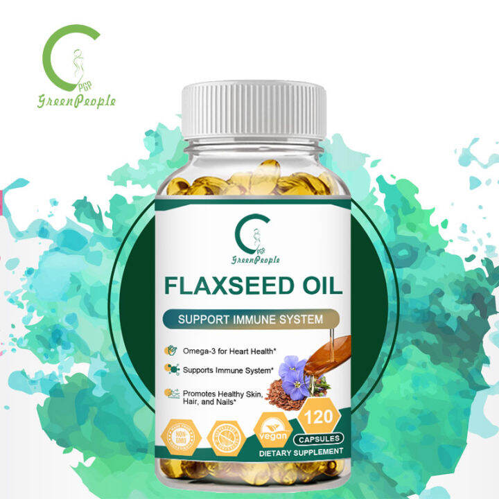 Gpgp Greenpeople Organic Flaxseed Oil 1200mg 720mg Ala Highly Potency