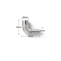 1/2 Bsp ชายกระทู้ X 10มิลลิเมตร304สแตนเลสข้อศอกเชื่อมต่อเข็มท่อหางลดเจดีย์ร่วมการเชื่อมต่อที่เหมาะสม