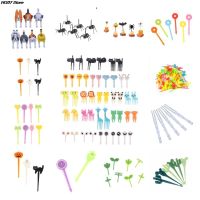 4-100pcs Animal Farm Fruit Fork Mini Cartoon Children Snack Cake Dessert Food Fruit Pick Toothpick Bento Lunches Party Decor