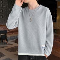 CODiy085671 Factory Direct Supply Fake Two-Piece Long-Sleeved T-Shirt Mens Bottoming Autumn Clothes New Style Trendy Casual Sweatshirt