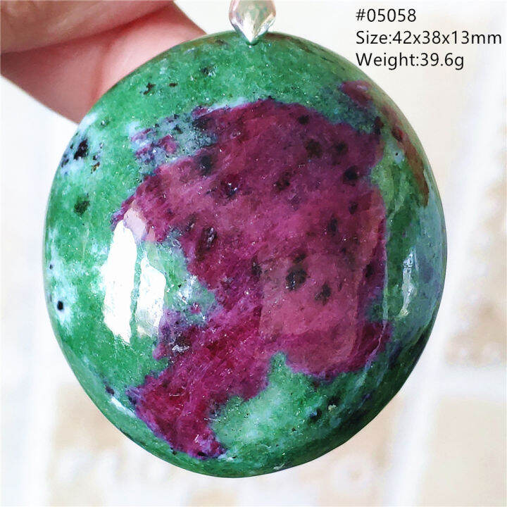 genuine-natural-ruby-zoisite-pendant-oval-women-men-beads-ruby-zoisite-size-rubi-red-green-ruby-necklace-jewelry-aaaaa