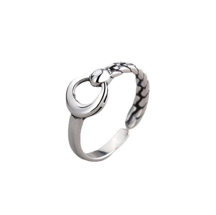 cod-แหวนผ้ารุ่นใหม่แหวนแหวนเปิดรุ่นเกาหลี-925-แหวนเงินปรับได้แหวนแฟชั่นอารมณ์เครื่องประดับมือ-christmas-gift