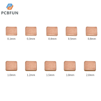 pcbfun 10ชิ้นแผ่นทองแดงแผ่นทองแดงชิ้นแผ่นฮีทซิงค์การนำความร้อนแผ่นความร้อนสำหรับโน็คบุคตั้งโต๊ะซีพียูคอมพิวเตอร์15*15มม