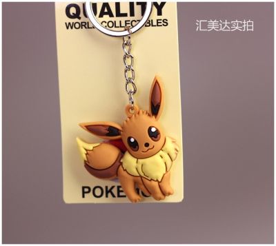 Pok• ตุ๊กตาอนิเมะน่ารักเอลฟ์พวงกุญแจแฟนซีพีวีซี Pikachu Bulbasaur ผู้ชายและผู้หญิงรถจี้พวงกุญแจถุงของขวัญเพื่อนเครื่องประดับ YSK396พวงกุญแจ