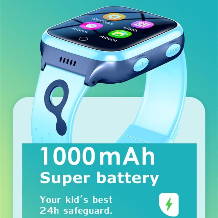 4g-เด็กโทรศัพท์นาฬิกาสมาร์ทโทรเด็ก-smartwatch-gps-นาฬิกาบลูทูธ-1000mah-lbs-wifi-สมาร์ทวอทช์กันน้ำ-sos-ซิมการ์ด