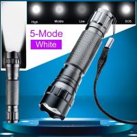 High Power Aluminum WF-501B 3000 Lumens 5 Mode LED 18650 led Flashlight Torch Lamp Waterproof LED Flashlight for fishing Rechargeable  Flashlights