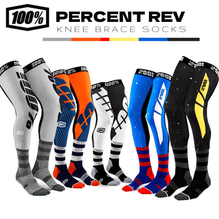 NEW 2023 100 PERCENT REV KNEE BRACE SOCKS For Adults/Motocross