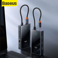 Baseus อะแดปเตอร์ฮับ Hub Adapter Type-c USB HUB 6 in 1 For Laptop Computer อุปกรณ์สำหรับโอนถ่ายข้อมูล