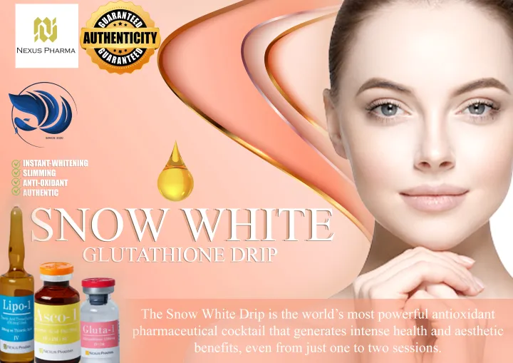 SNOW WHITE GLUTA DRIP, AUTHENTIC SNOW WHITE, WHITENING, DRIP SET by NEXUS PHARMA Lazada PH