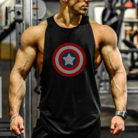 （Ready Stock)? New Sports Waistcoat Sleeveless I-Shaped Muscle Training T-Shirt Clothes Cotton Trendy Fitness Vest For Men ZV