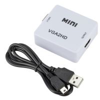 ❀ VGA to HDMI-Compatible Adapter Mini VGA Adapter Box Steadily Convert Support HDTV PC Laptop Monitor Computer Mac Projector