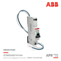 ABB DSE201-C40-AC30 ลูกย่อยป้องกันไฟดูด ไฟรั่ว, RCBO รุ่น DSE201-C40-AC30 1P 6kA 30mA