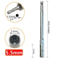 1 Buah 5.5-19Mm Hex SocketS Lengan Nozel Obeng Mur Obeng Segi Enam Mur Obeng untuk Alat Tangan Obeng Listrik