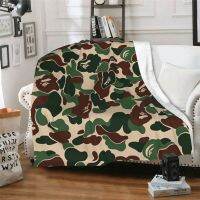 2023 in stock ✚﹊Supreme Bape Green Ape Camo Custom Ultra-Soft Fleece Blanket Warm Throw Blankets For Sofa/Couch/Be，Contact the seller to customize the pattern for free